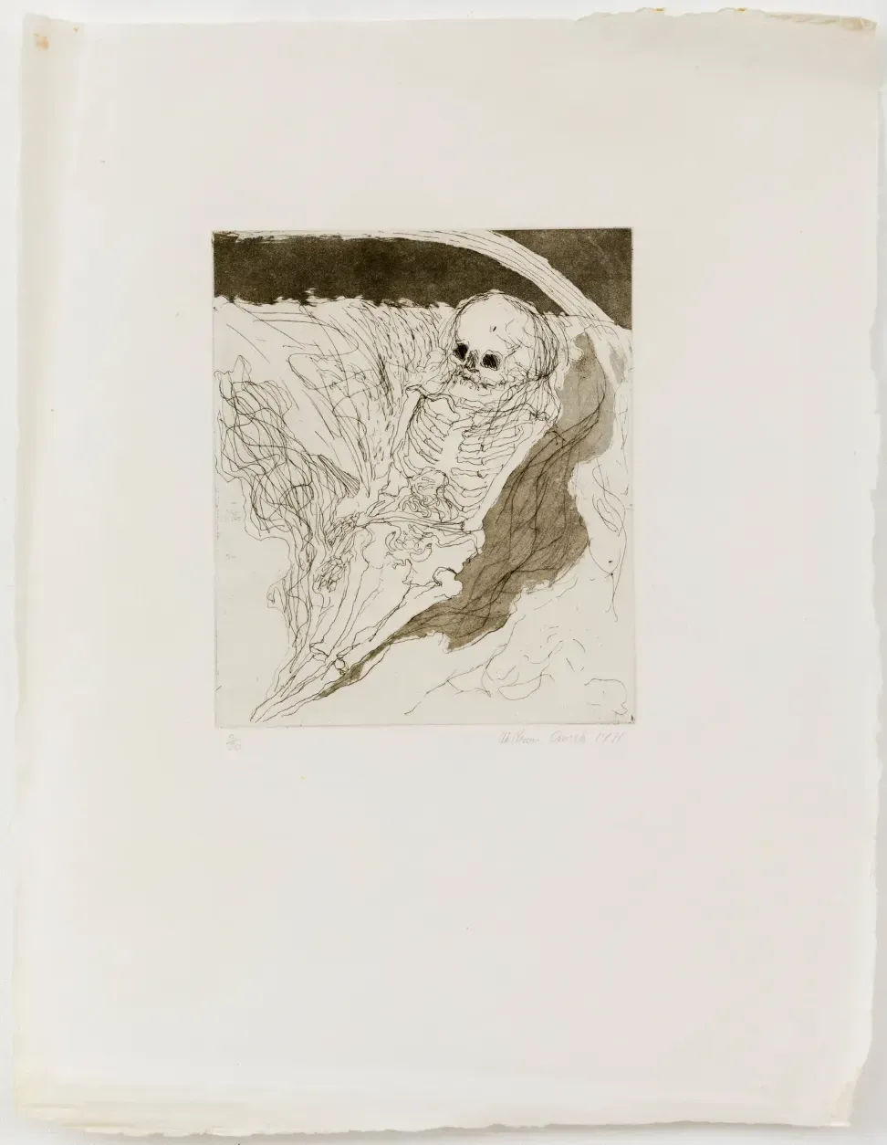 William Crozier Untitled (Figure in Landscape), 1971 Etching with aquatint