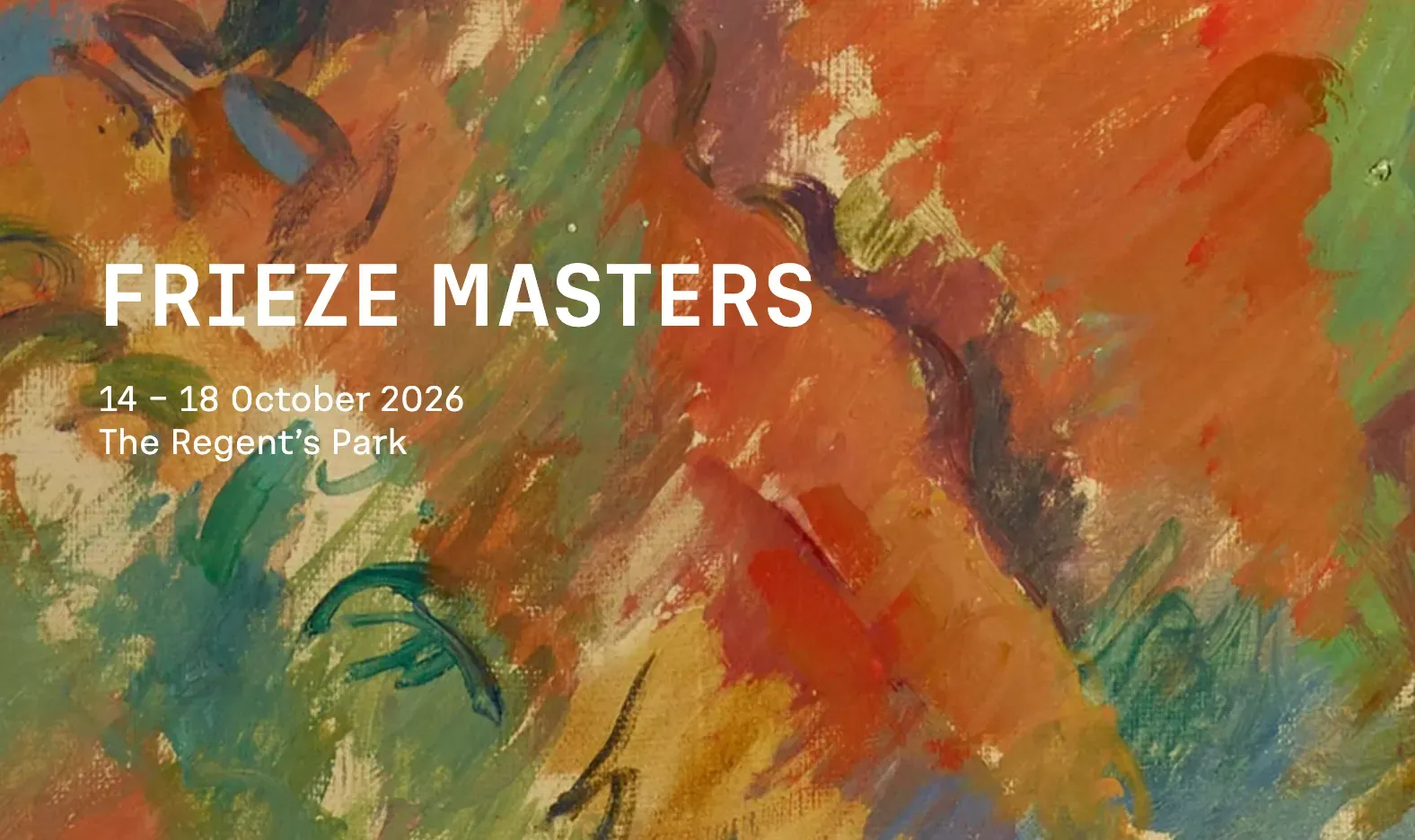 Frieze Masters logo with gradient background